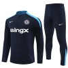 Chelsea Trenings Collegegenser 2024-25 Kvart-Zip Svart - Herre